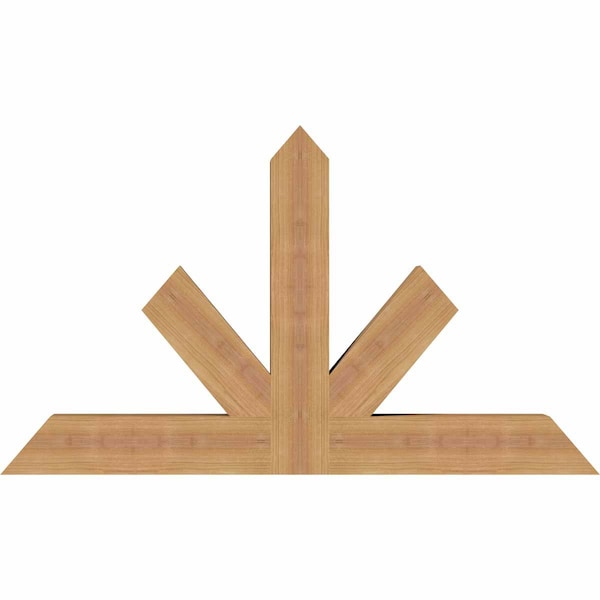 Ekena Millwork Saratoga Timber Gable Bracket, Western Red Cedar, 36"W x 21"H x 3 1/2"D x 3 1/2"F, 14/12 Pitch GBW036X21X0404SAR00SWR - main